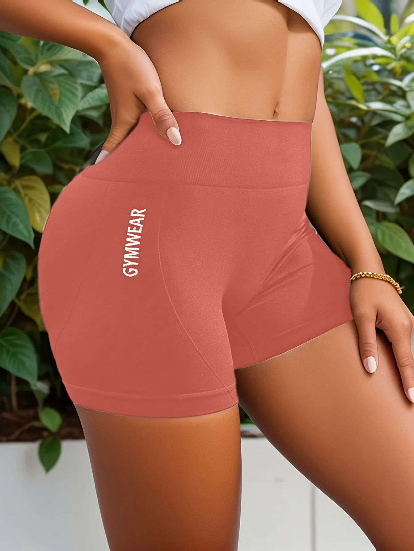 Shorts femininos de treino de cintura alta, calças curtas de ioga