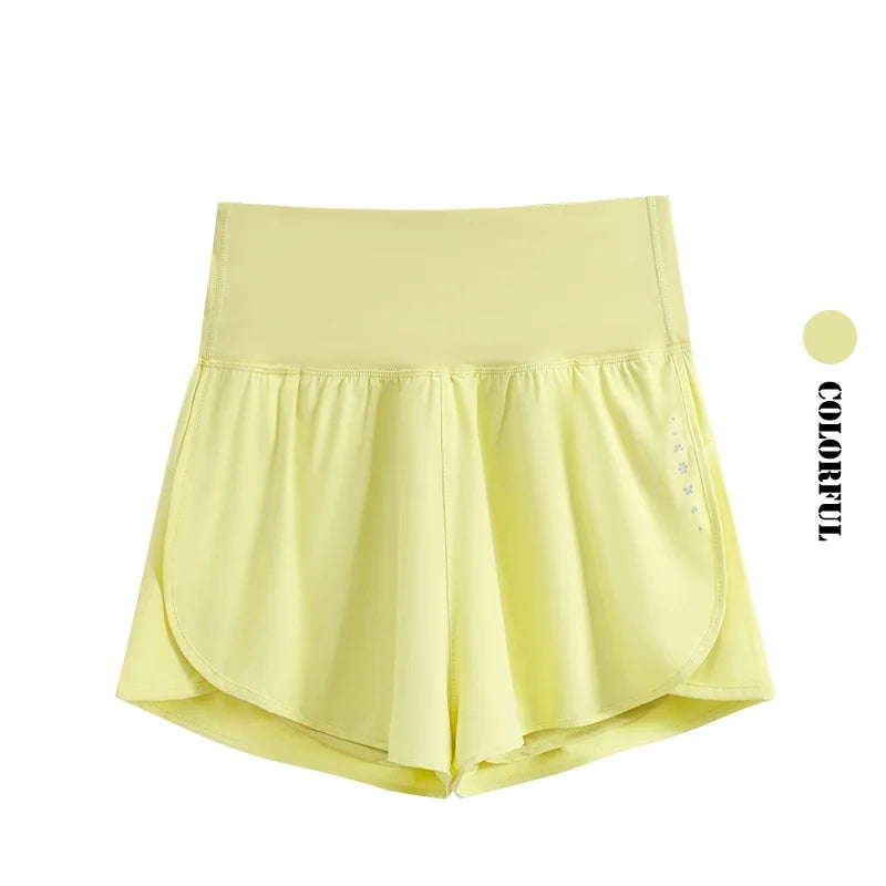 Drur shorts de ciclismo feminino cintura alta secagem rápida yoga shorts mulher verão esportes calças curtas com forro interno roupas de ginásio