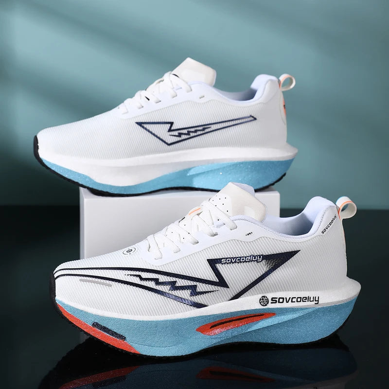 Novos Tênis de Corrida com Placa de Carbono, Especializados para Maratona, Respiráveis e Leves, Confortáveis para Mulheres, Tênis de Lazer Chunta