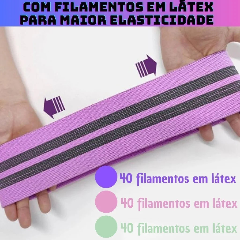 Kit 3 Faixas Elásticas De Exercício Hip Resistance Bands Para Malhar em Casa Prático Conveniente Frete grátis