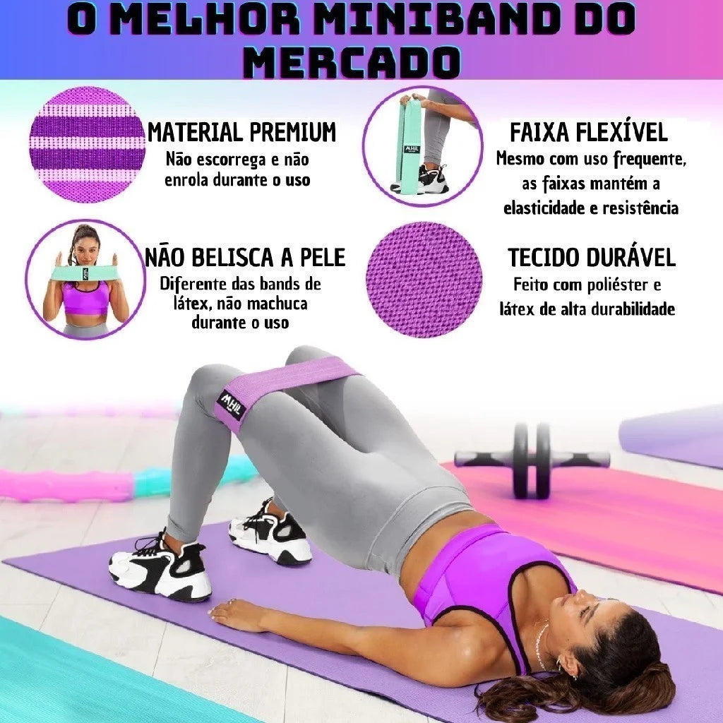 Kit 3 Faixas Elásticas De Exercício Hip Resistance Bands Para Malhar em Casa Prático Conveniente Frete grátis
