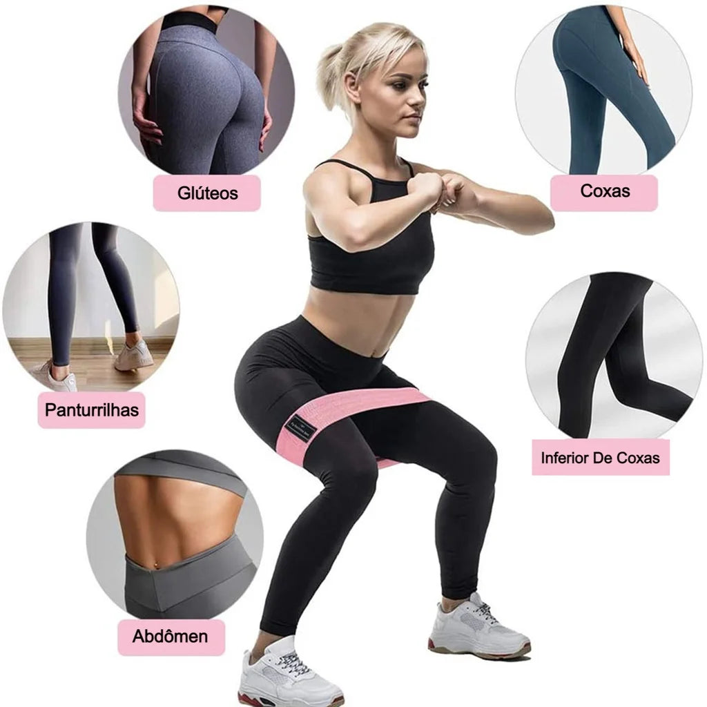 Kit 3 Faixas Elásticas De Exercício Hip Resistance Bands Para Malhar em Casa Prático Conveniente Frete grátis