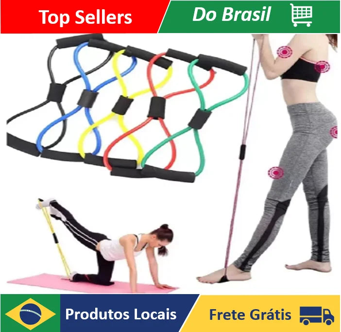 Elástico Tensão Exercício Treino Em Casa Ombro Braço Glúteos