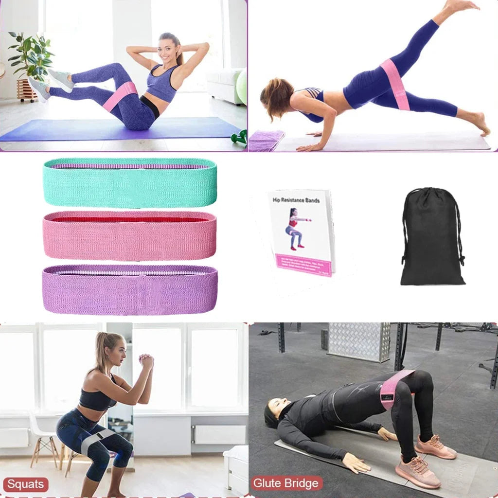 Kit 3 Faixas Elásticas De Exercício Hip Resistance Bands Para Malhar em Casa Prático Conveniente Frete grátis