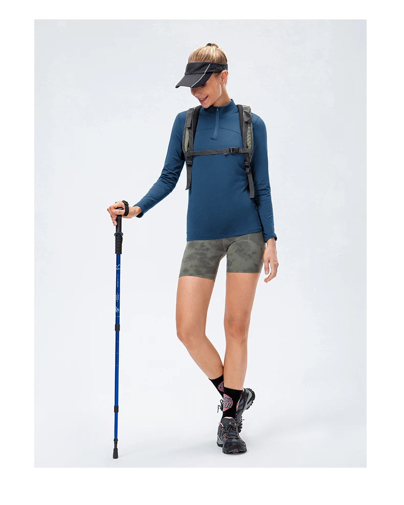 Yoga topos feminino outono inverno manga longa correndo esportes topo com zíper gola de fitness ao ar livre caminhadas bicicleta esporte camisa mais veludo