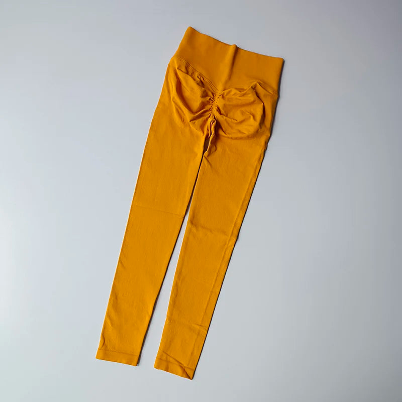 Cintura alta yoga leggings mulheres sem costura push up esporte leggings fitness correndo hip lift calças de yoga altamente elástico ginásio leggings