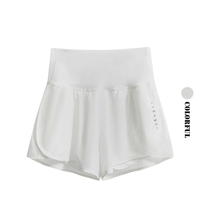 Drur shorts de ciclismo feminino cintura alta secagem rápida yoga shorts mulher verão esportes calças curtas com forro interno roupas de ginásio
