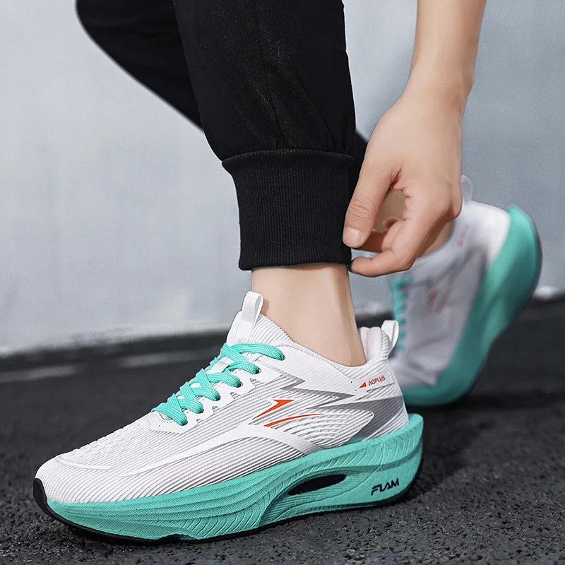 Tênis Esportivos Unissex com Placa de Carbono para Caminhada e Corrida, Sneakers com Amortecimento para Maratona e Treinamento para Homens e Mulheres