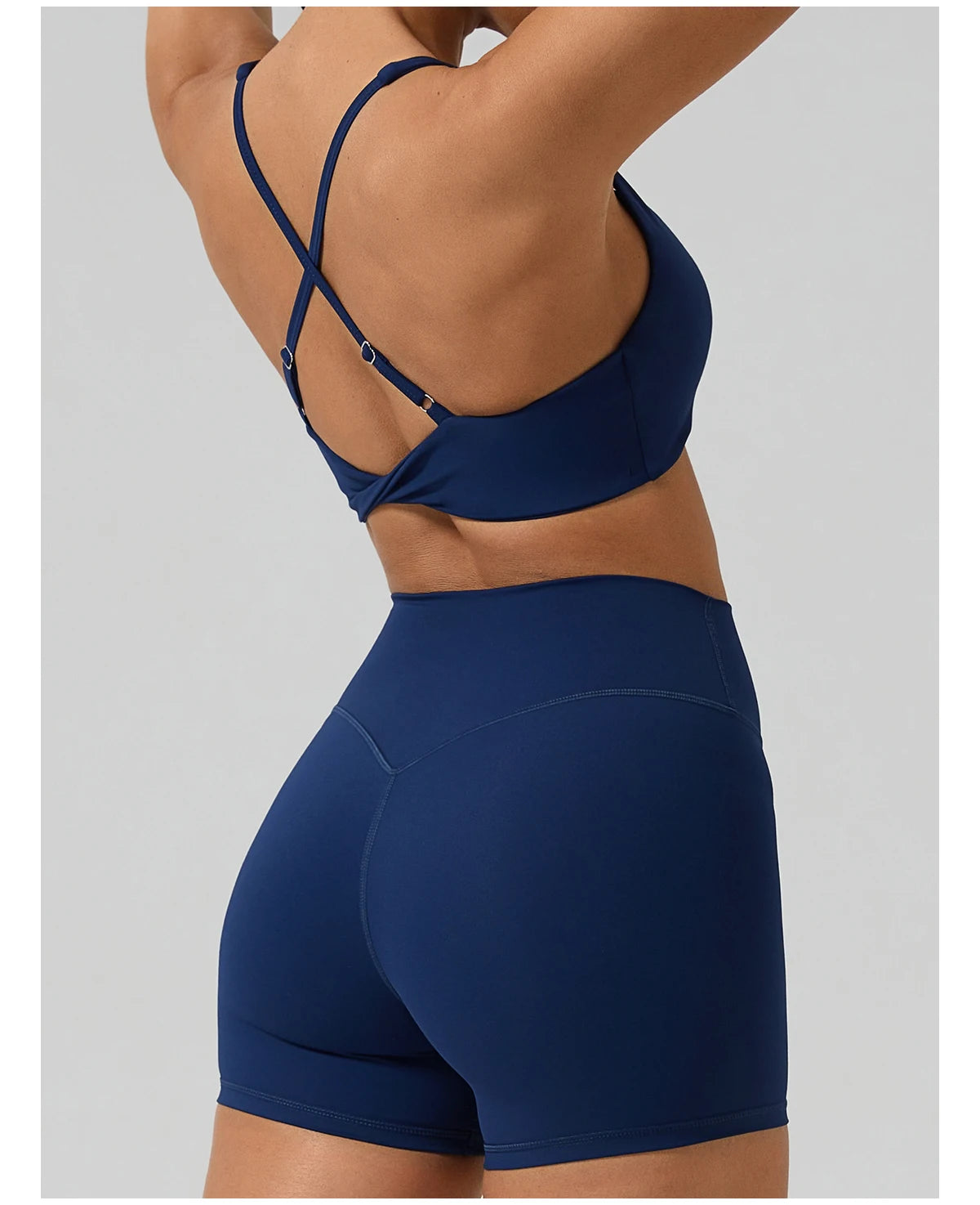 Sutiã Esportivo Hearuisavy para Mulheres, Sutiã de Yoga com Costas Cruzadas, Bralette para Corrida e Pilates, Top Respirável e de Secagem Rápida