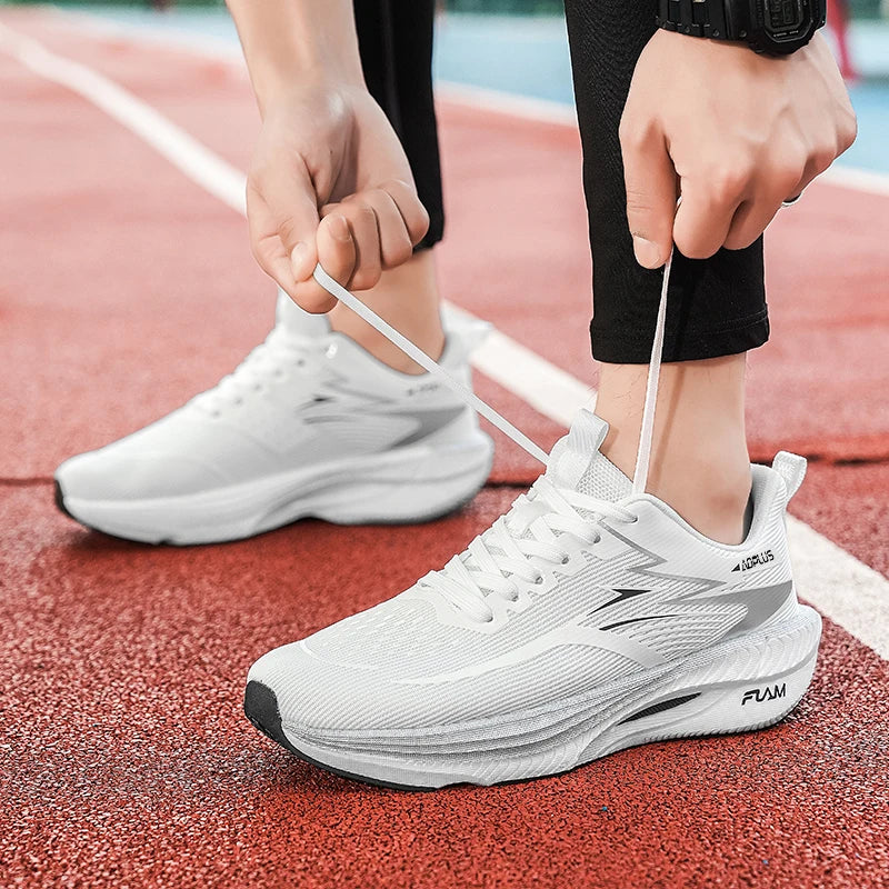 Tênis Esportivos Unissex com Placa de Carbono para Caminhada e Corrida, Sneakers com Amortecimento para Maratona e Treinamento para Homens e Mulheres