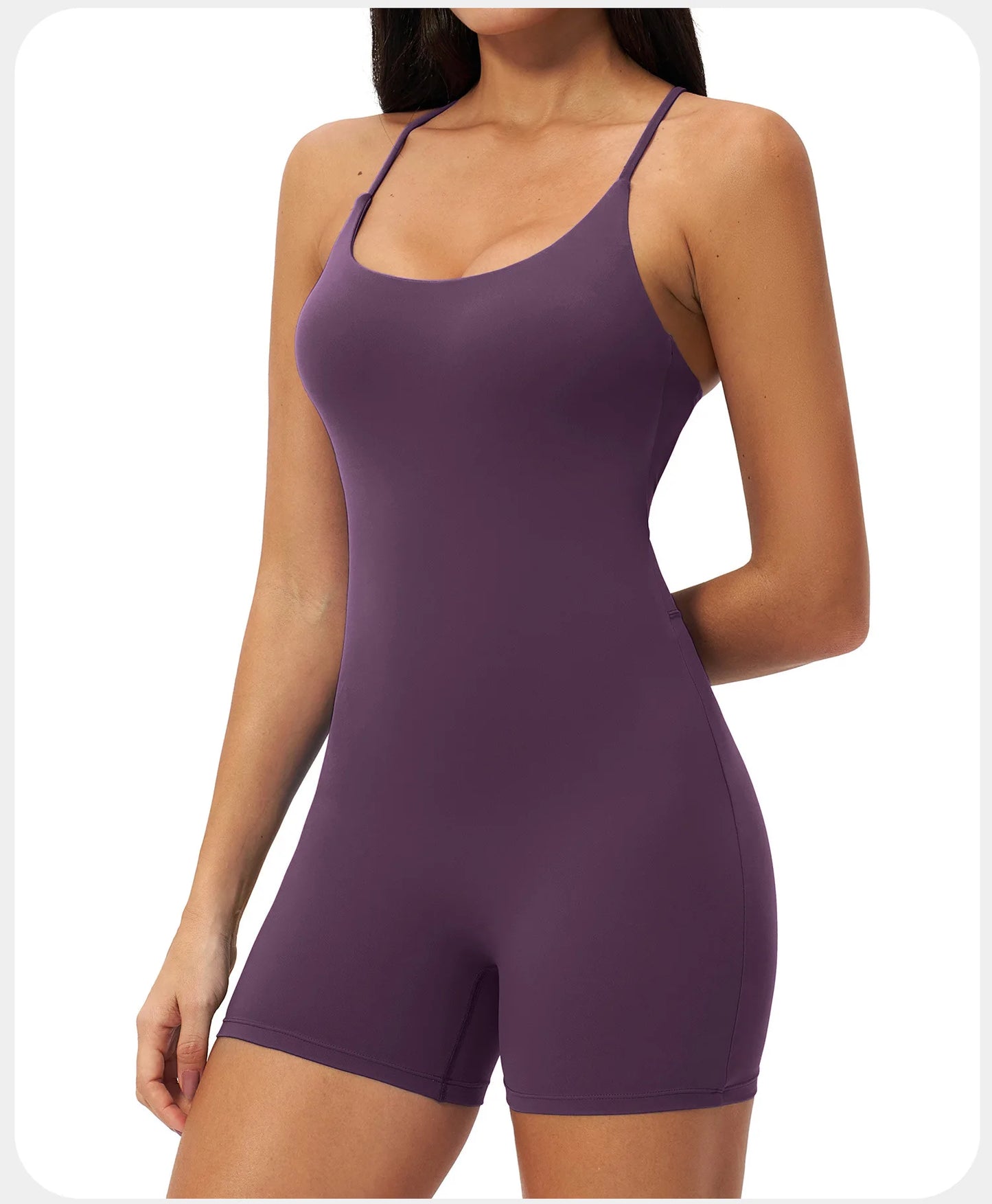 Macacão de Yoga Feminino com Alças Cruzadas nas Costas, Roupas de Treino para Mulheres, Bodysuits Esportivos de Uma Peça