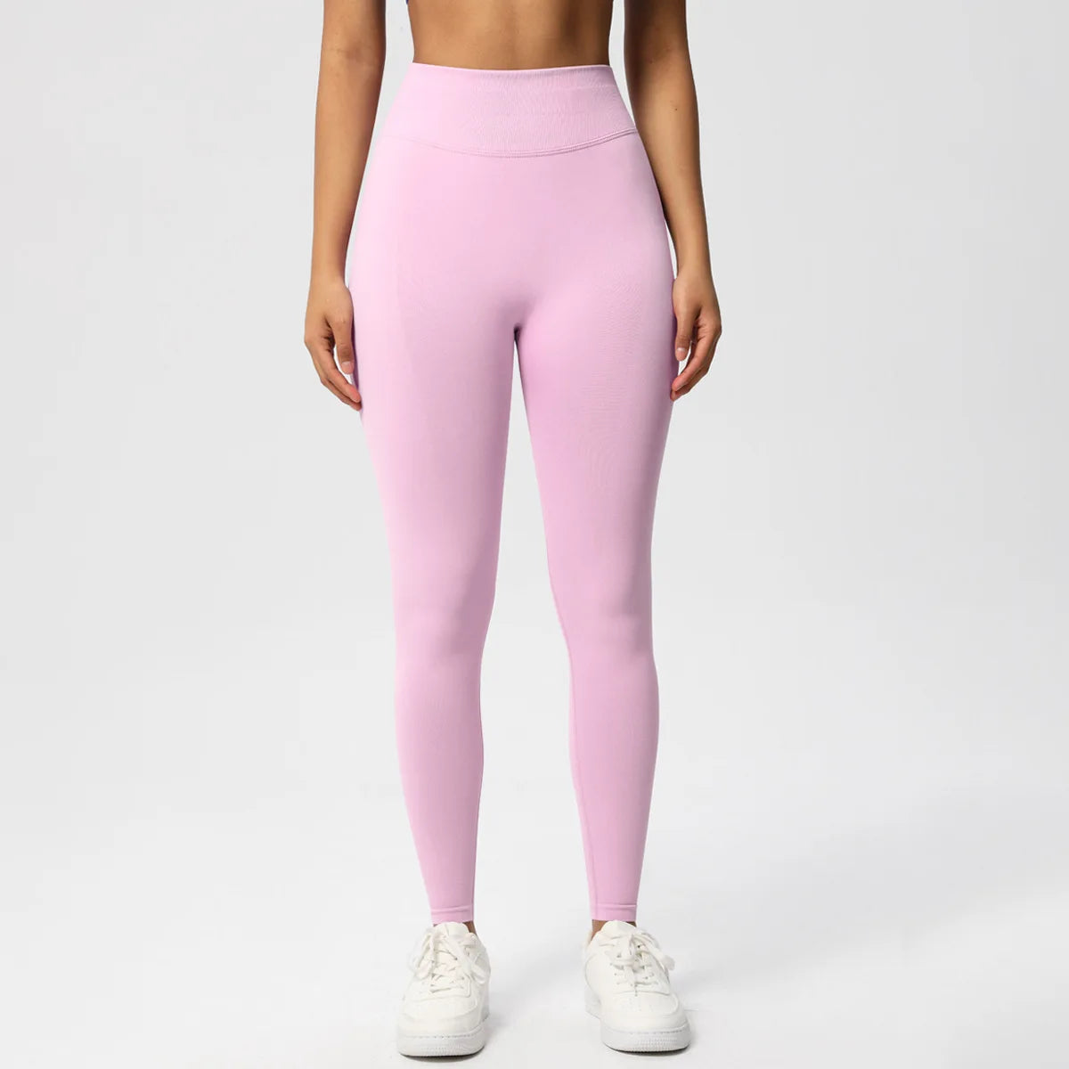 Calças de fitness sem costura das mulheres cintura alta yoga leggings alta elástica levantamento de bunda respirável esportes collants feminino ginásio leggings