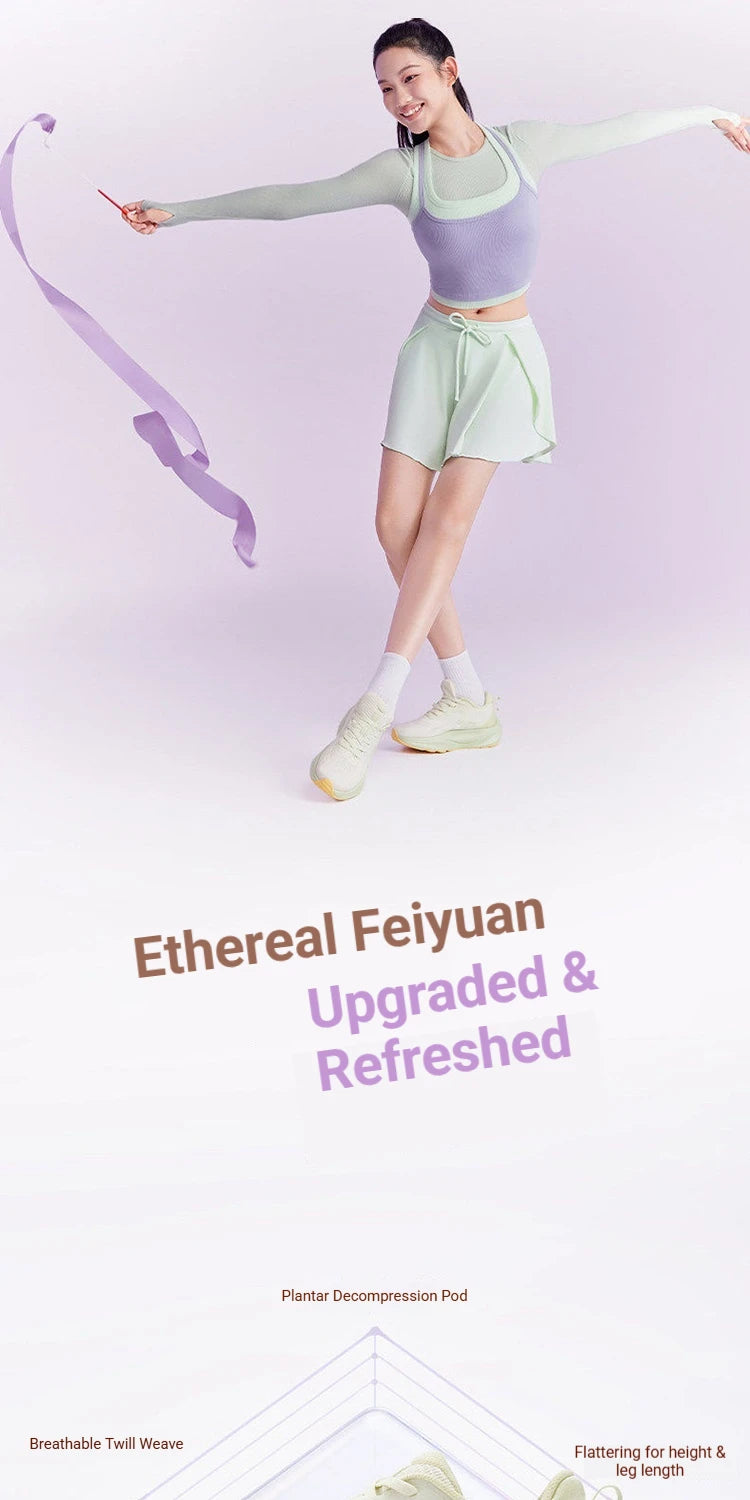 Tênis feminino 361 graus feiyuan 2.0, respirável, absorvente de choque, confortável, para corrida, exercício aeróbico, 682612220