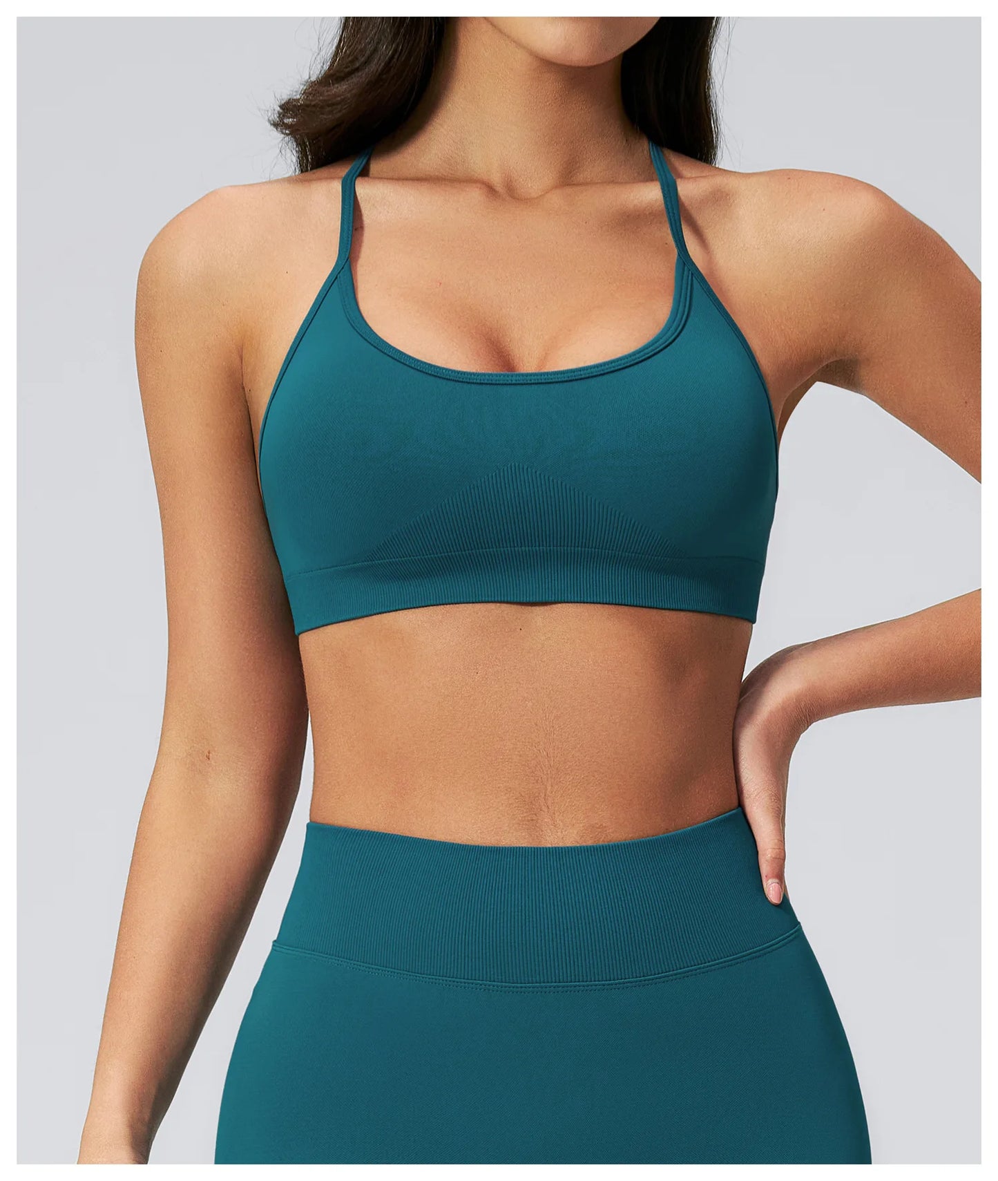 Sutiã Esportivo Feminino Sem Costura de Alto Suporte para Academia, Pilates, Yoga, Top Push-up para Corrida, Ciclismo e Treino, Roupa Íntima Fitness