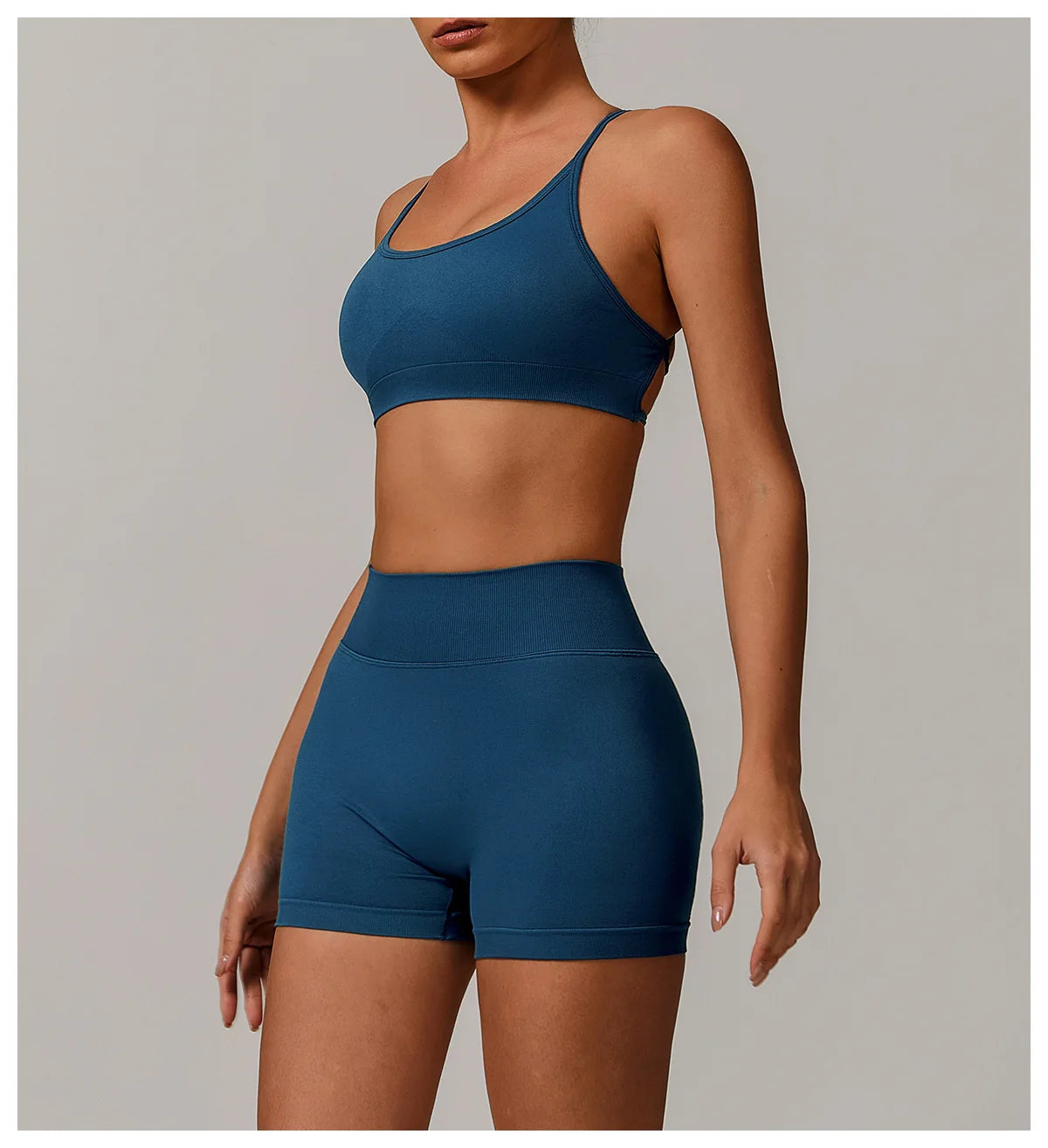 Sutiã Esportivo Feminino Sem Costura de Alto Suporte para Academia, Pilates, Yoga, Top Push-up para Corrida, Ciclismo e Treino, Roupa Íntima Fitness