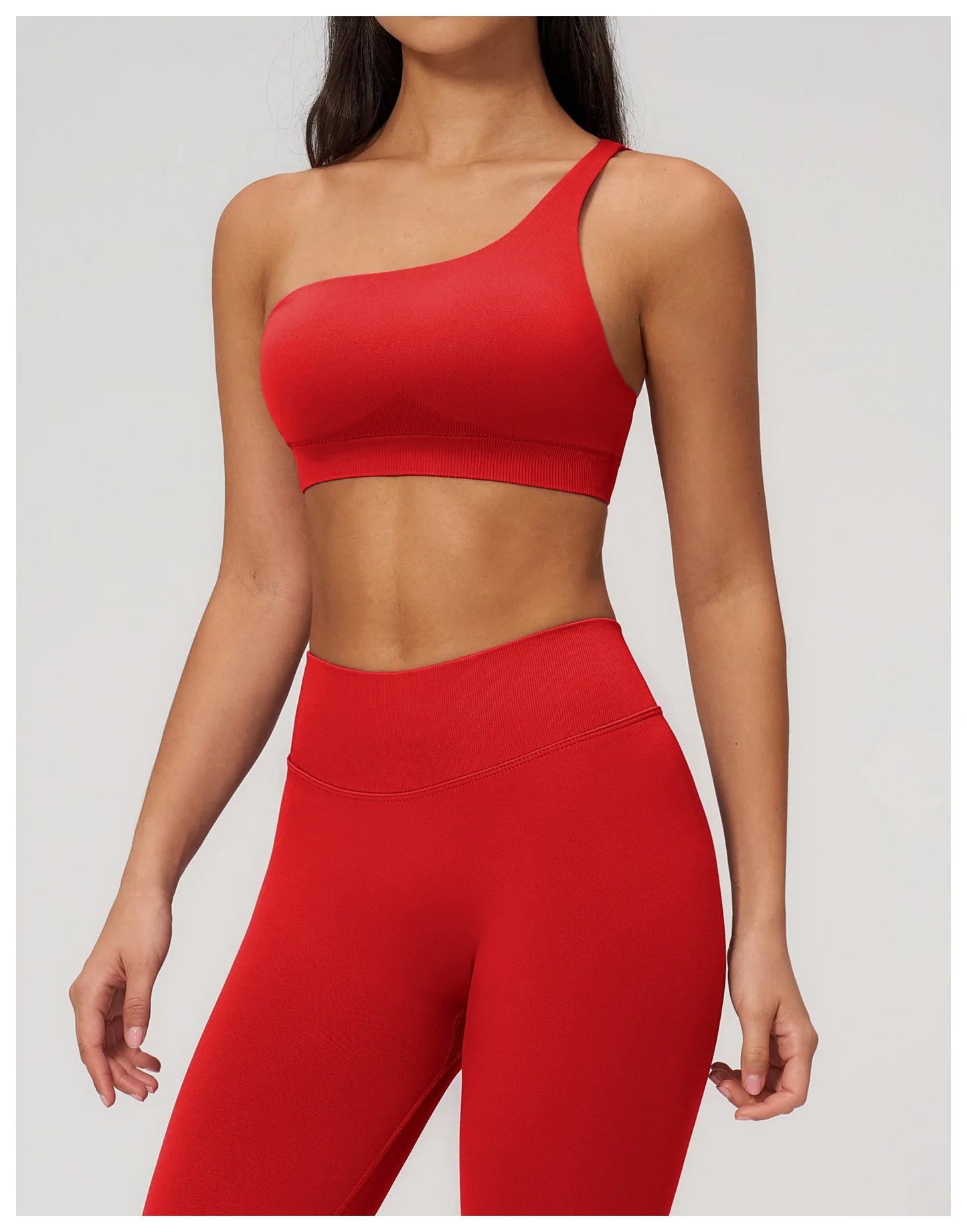 Sutiã Esportivo Sem Costura Feminino para Academia, Roupa Íntima Esportiva Feminina Respirável, Antichoque, com Alça Oblíqua, para Treino, Fitness e Yoga
