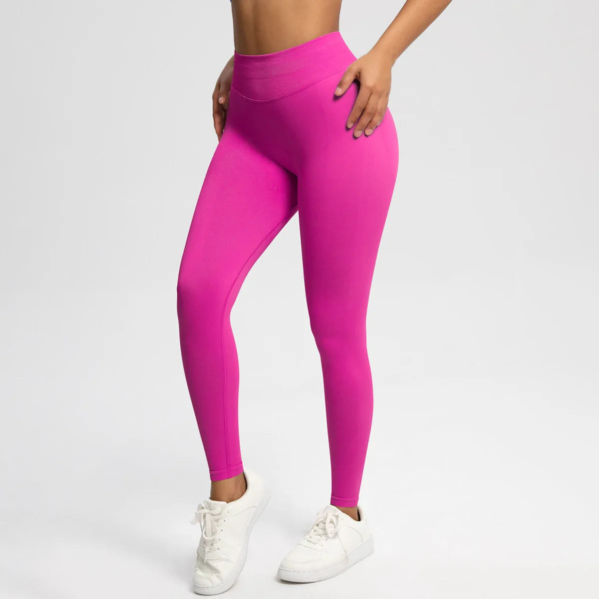 Calças de fitness sem costura das mulheres cintura alta yoga leggings alta elástica levantamento de bunda respirável esportes collants feminino ginásio leggings