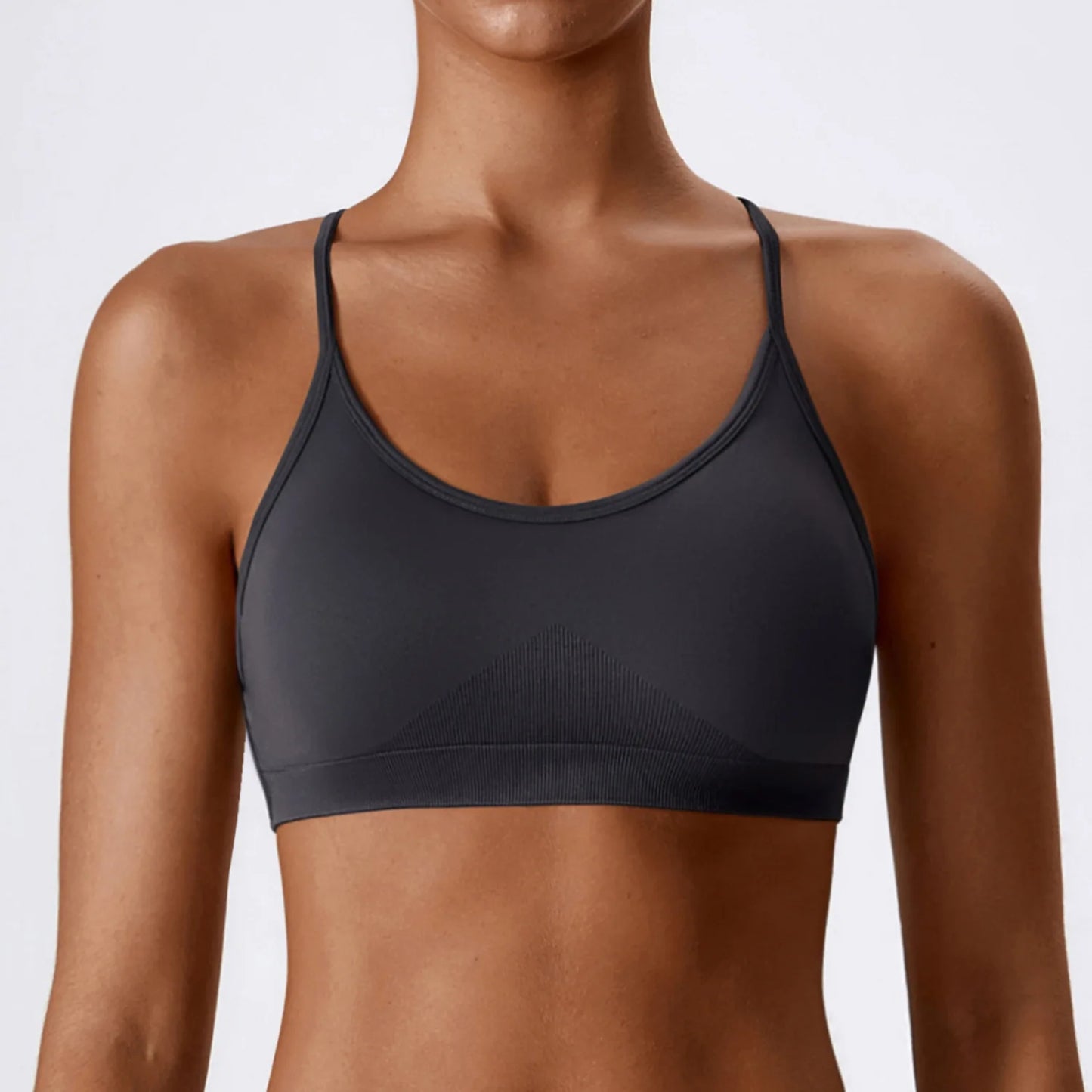 Sutiã Esportivo Feminino Sem Costura de Alto Suporte para Academia, Pilates, Yoga, Top Push-up para Corrida, Ciclismo e Treino, Roupa Íntima Fitness