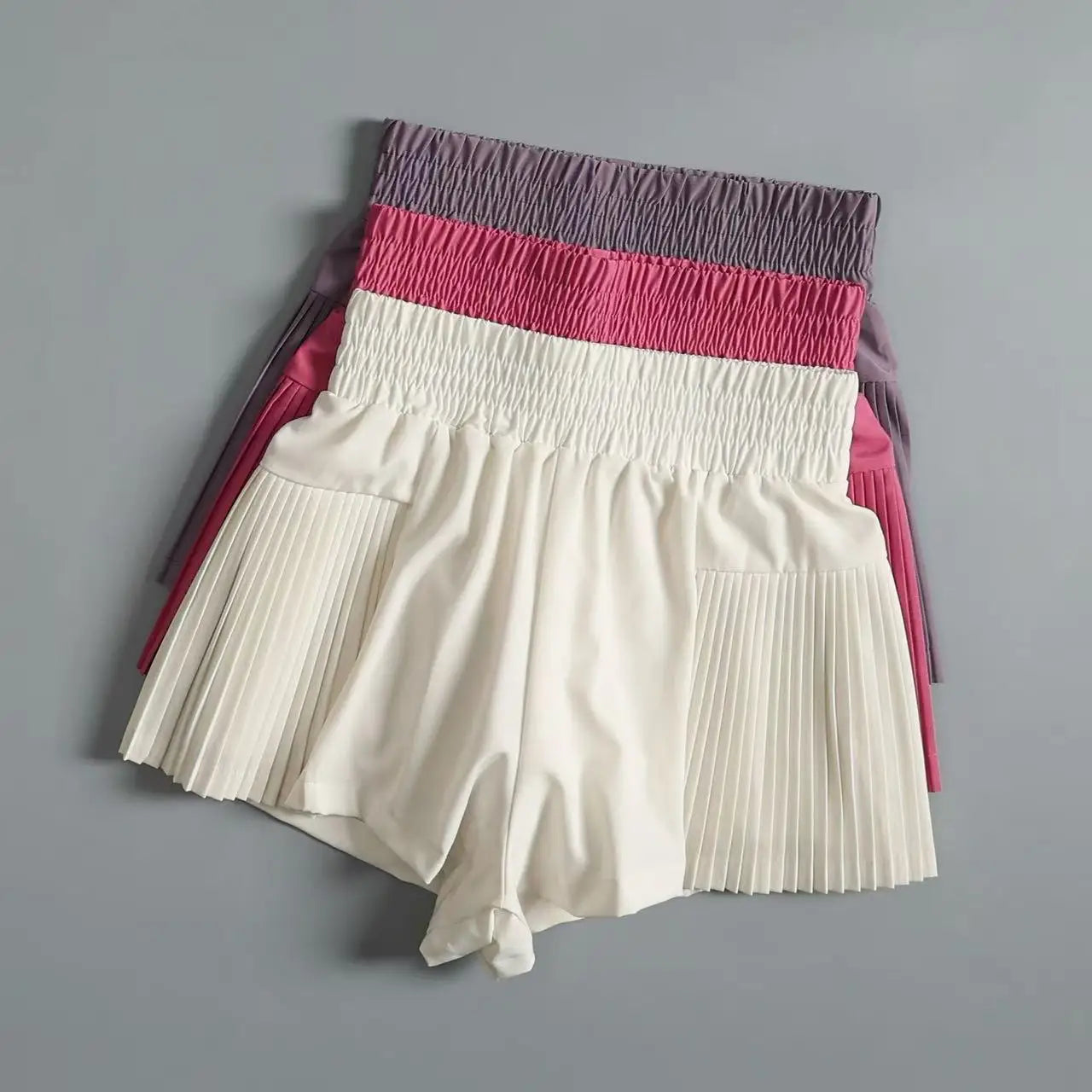 Shorts esportivos femininos com bolsos, shorts de secagem rápida, cintura alta, imitação de duas peças, calças de ioga, shorts para corrida e fitness, verão