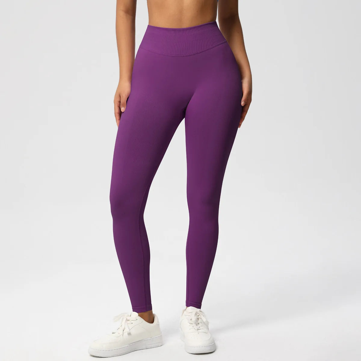 Calças de fitness sem costura das mulheres cintura alta yoga leggings alta elástica levantamento de bunda respirável esportes collants feminino ginásio leggings