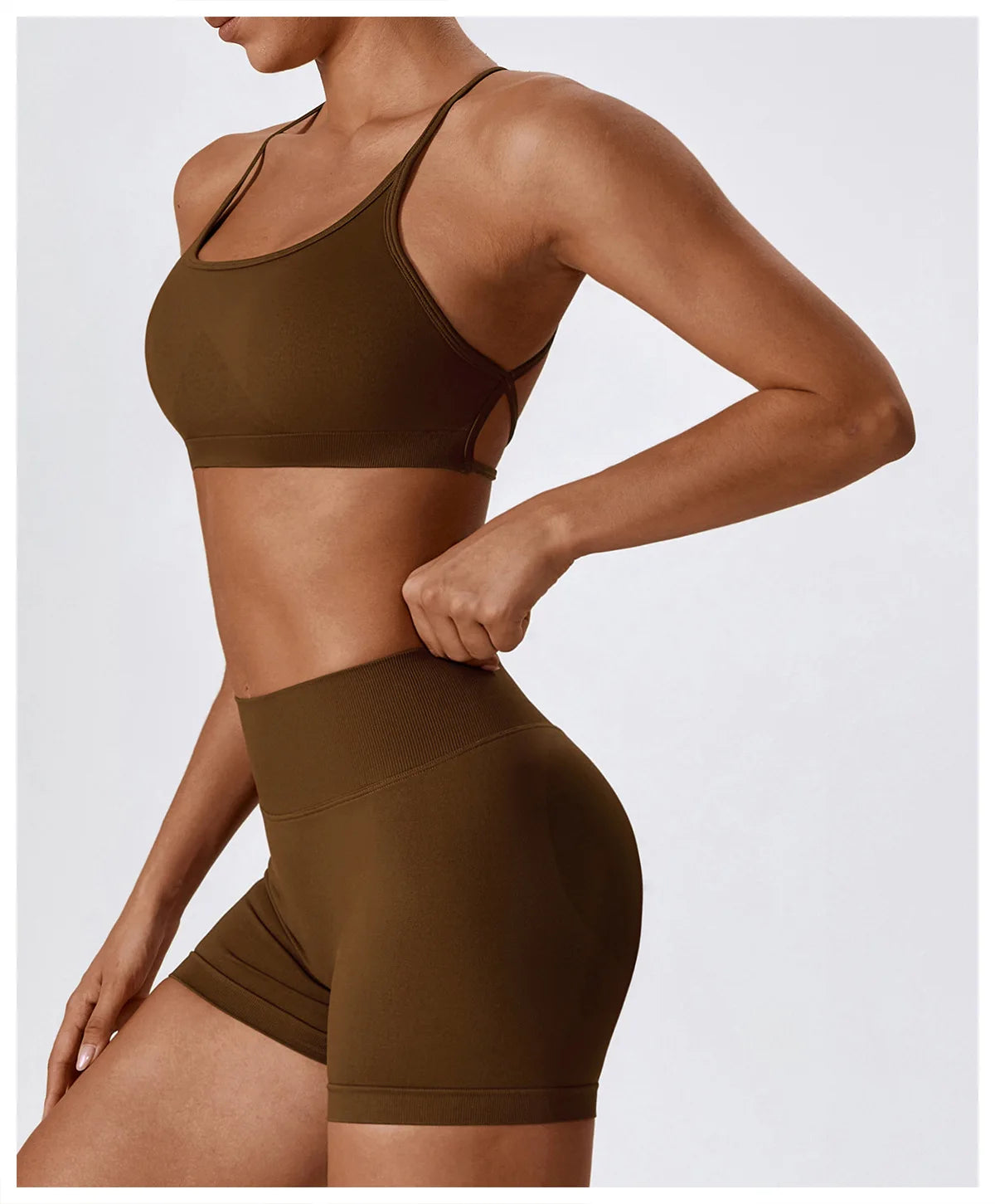 Sutiã Esportivo Feminino Sem Costura de Alto Suporte para Academia, Pilates, Yoga, Top Push-up para Corrida, Ciclismo e Treino, Roupa Íntima Fitness