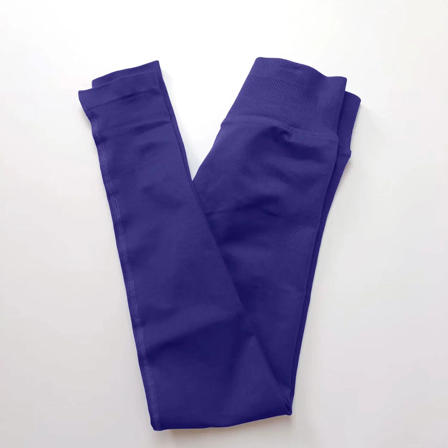 Nclagen impacto leggings mulheres sem costura esportes calças de yoga baixa faixa com nervuras roupas de ginásio fitness treino wear scrunch bum collants