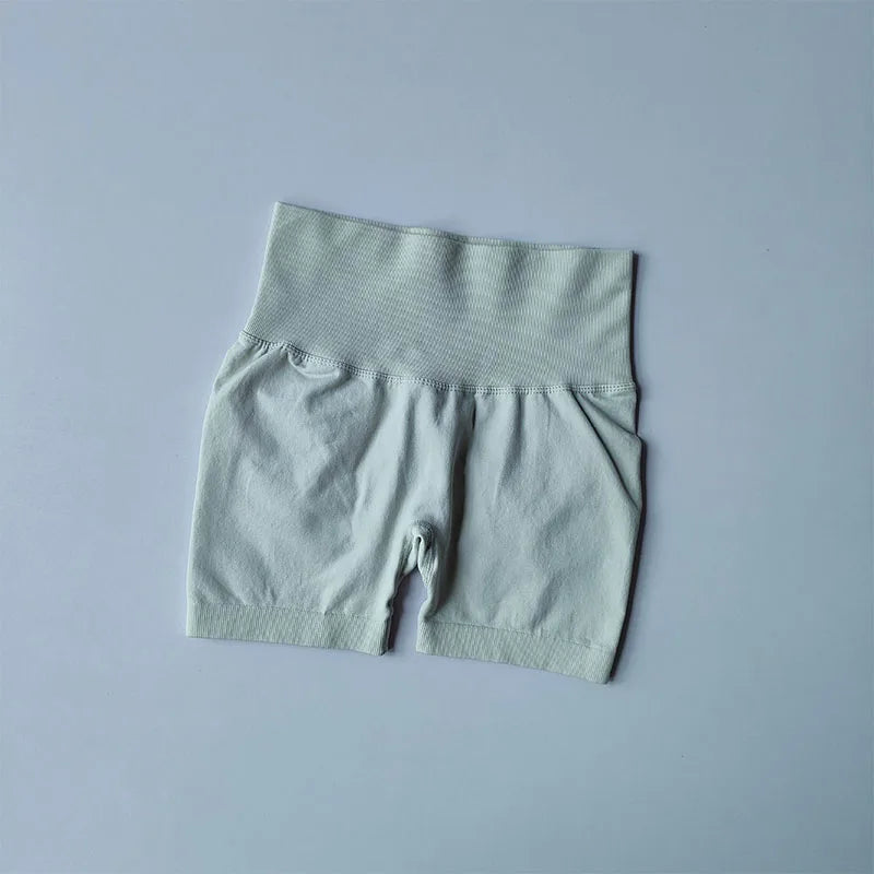 Pêssego hip levantamento esportes shorts feminino cintura alta e aperto de cintura emagrecimento correndo hip velocidade secagem três pontos calças apertadas