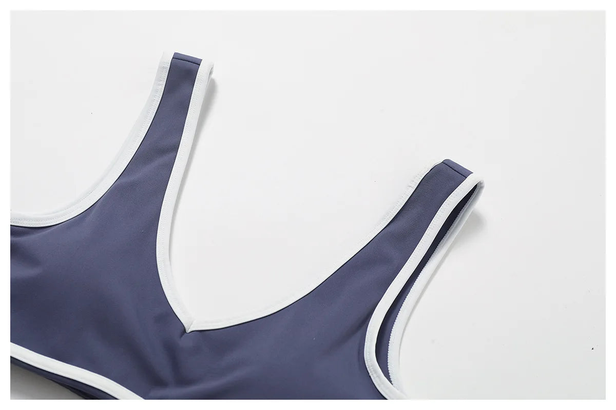 Roupa interior esportiva feminina superior push up fitness yoga sutiã cor bloqueio sutiã de treino ginásio esporte topos para mulher respirável correndo colete