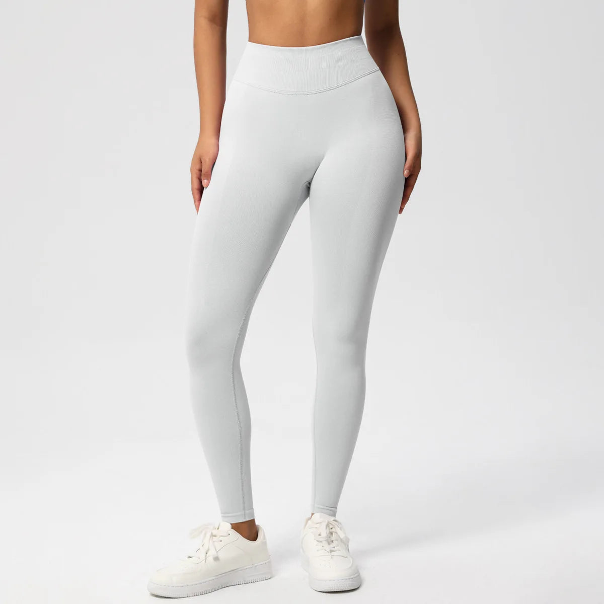 Calças de fitness sem costura das mulheres cintura alta yoga leggings alta elástica levantamento de bunda respirável esportes collants feminino ginásio leggings