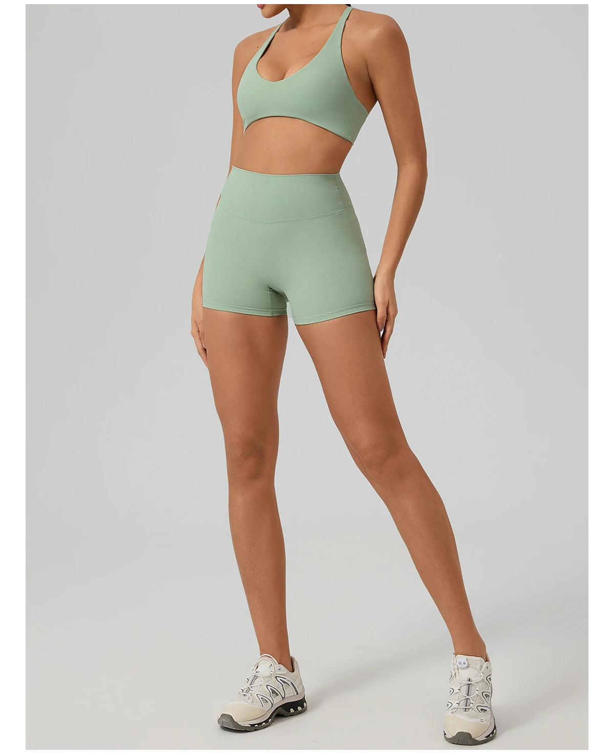 Sutiã Esportivo Hearuisavy para Mulheres, Sutiã de Yoga com Costas Cruzadas, Bralette para Corrida e Pilates, Top Respirável e de Secagem Rápida