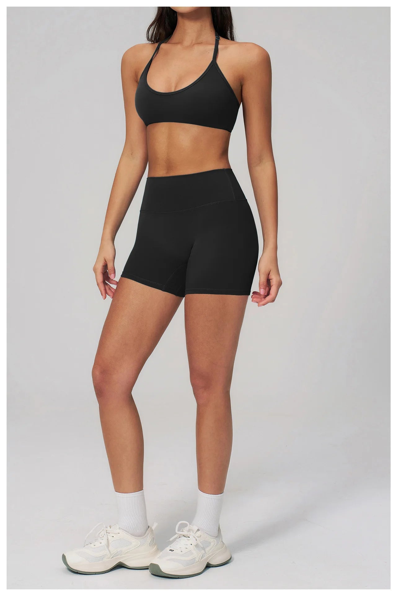Conjunto de Yoga 2 Peças Feminino: Roupa Esportiva para Pilates, Fitness e Treino de Academia - Top Esportivo e Leggings