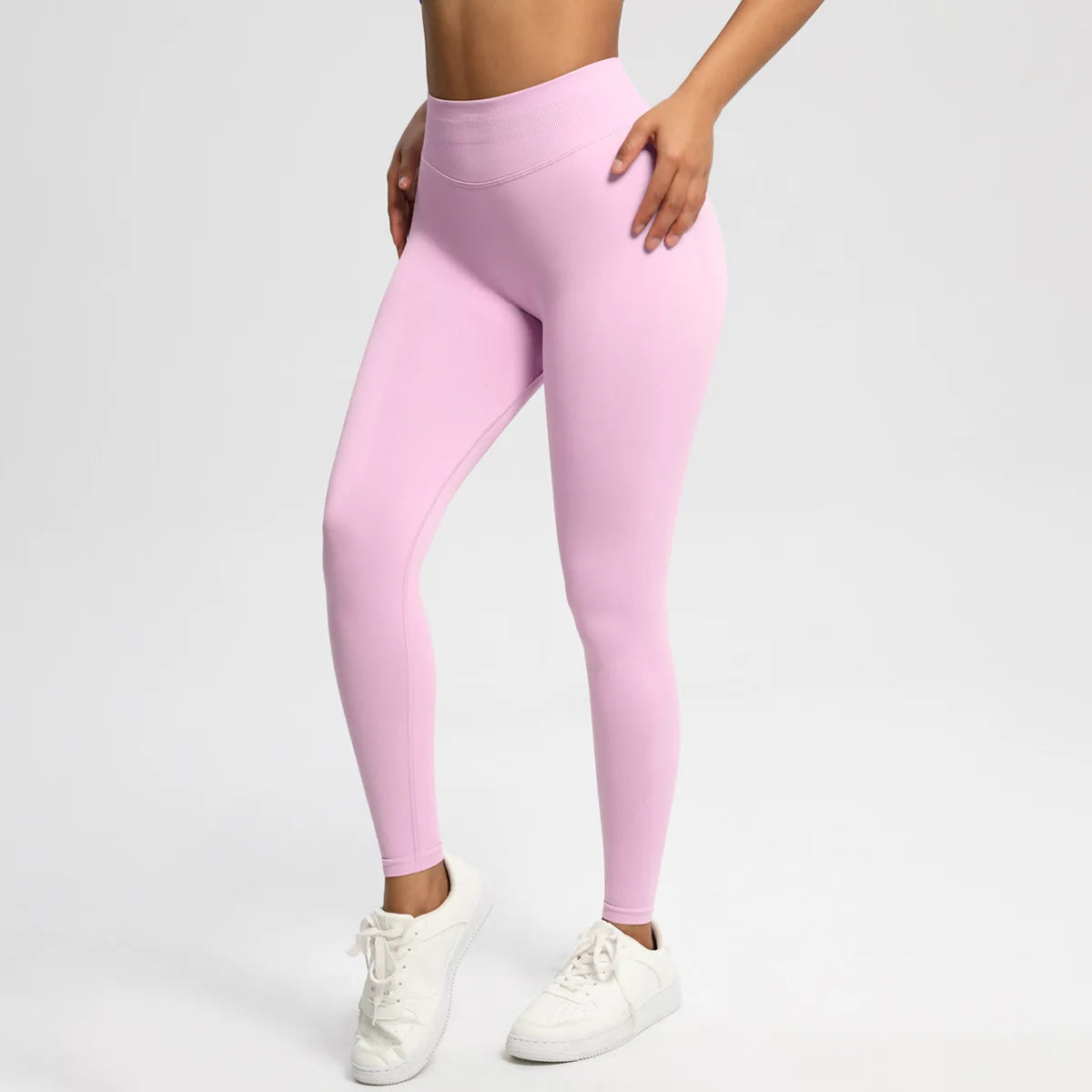 Calças de fitness sem costura das mulheres cintura alta yoga leggings alta elástica levantamento de bunda respirável esportes collants feminino ginásio leggings
