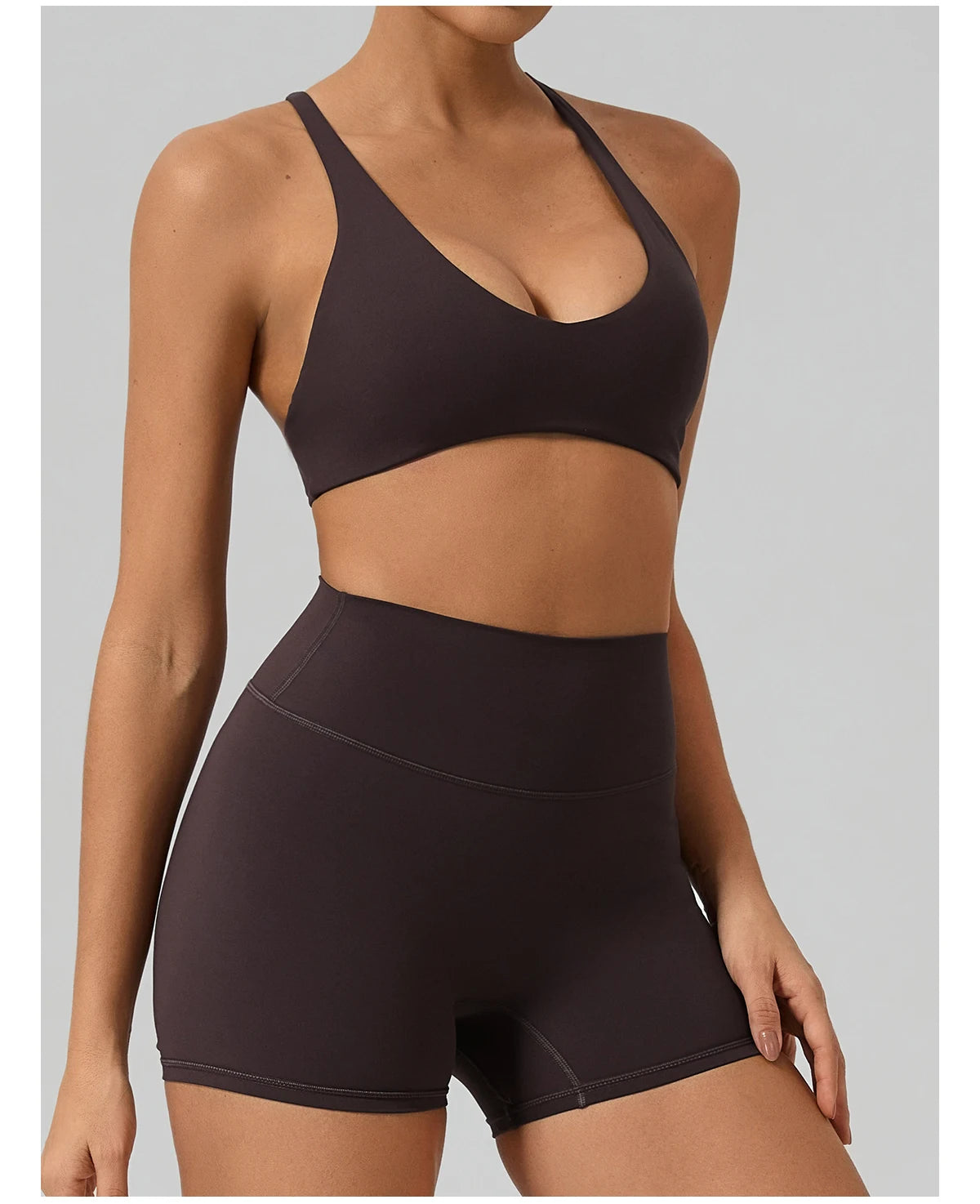 Sutiã Esportivo Hearuisavy para Mulheres, Sutiã de Yoga com Costas Cruzadas, Bralette para Corrida e Pilates, Top Respirável e de Secagem Rápida