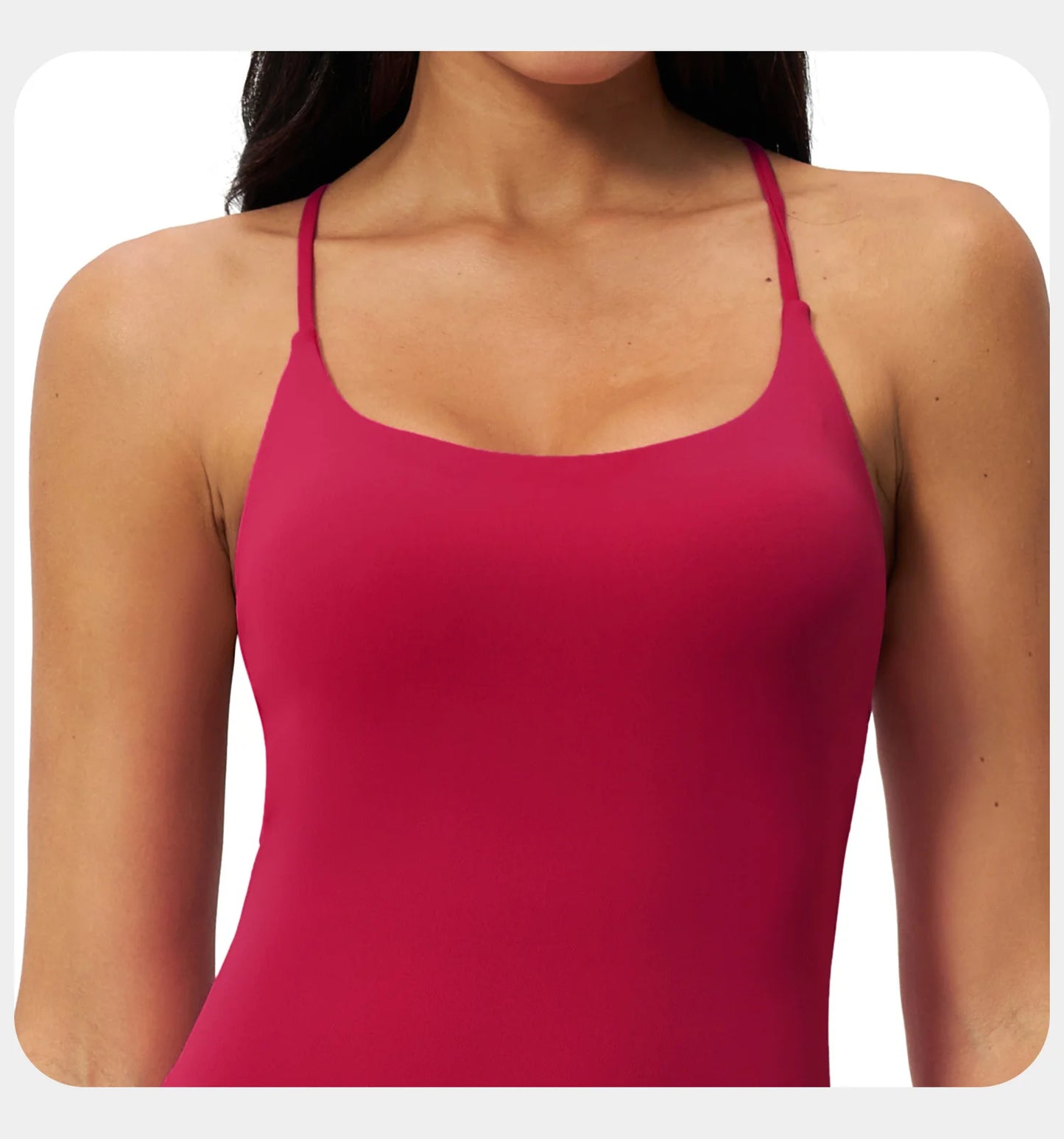 Macacão de Yoga Feminino com Alças Cruzadas nas Costas, Roupas de Treino para Mulheres, Bodysuits Esportivos de Uma Peça