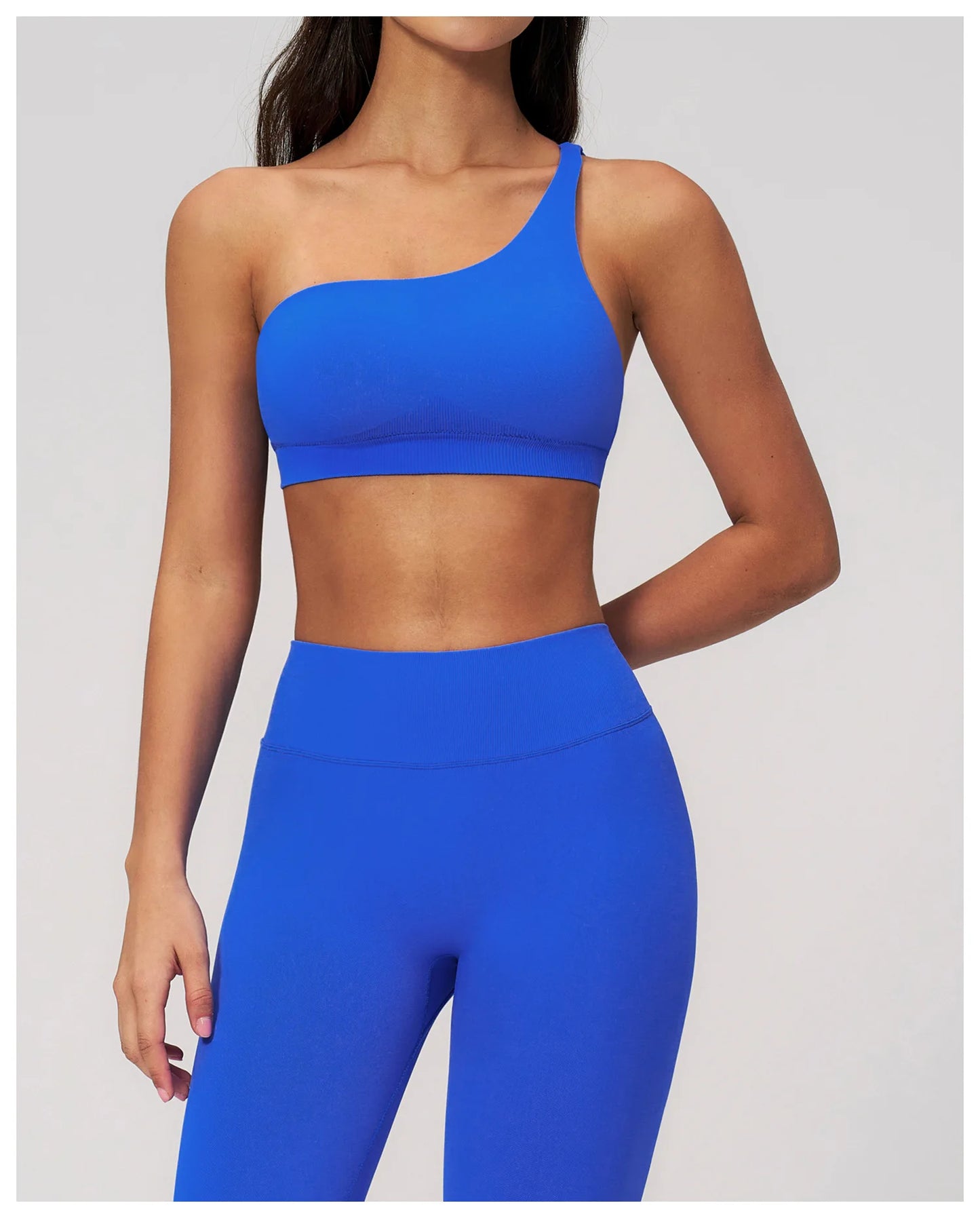 Sutiã Esportivo Sem Costura Feminino para Academia, Roupa Íntima Esportiva Feminina Respirável, Antichoque, com Alça Oblíqua, para Treino, Fitness e Yoga