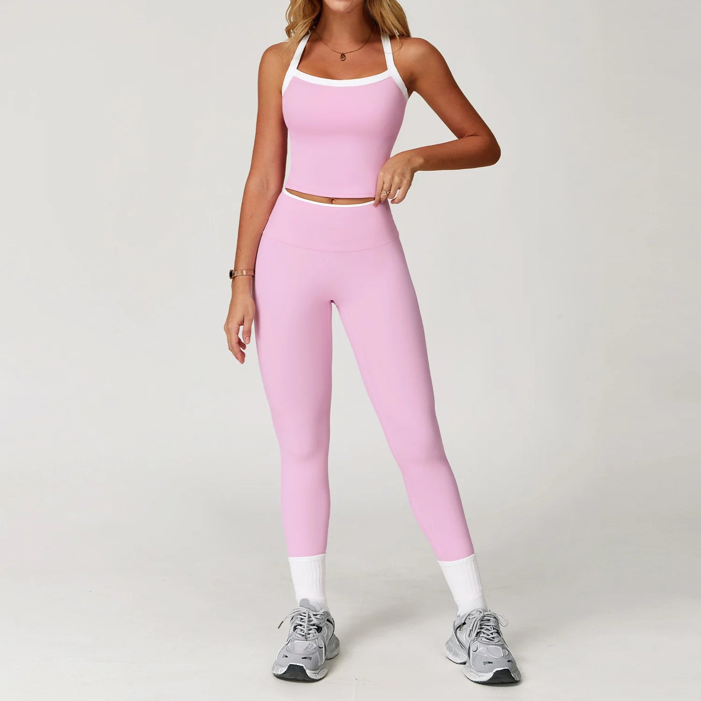 Roupas femininas 2 peças treino conjunto de yoga roupas esportivas ginásio cintura alta bell-bottoms sexy fitness bta terno esportivo
