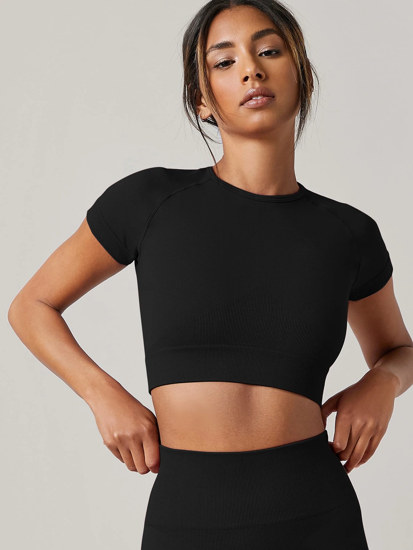 Seamless Short Sleeve Yoga Shirt para Mulheres, Esporte Camisetas, Ginásio Roupas de Fitness, Corrida e desgaste ativo
