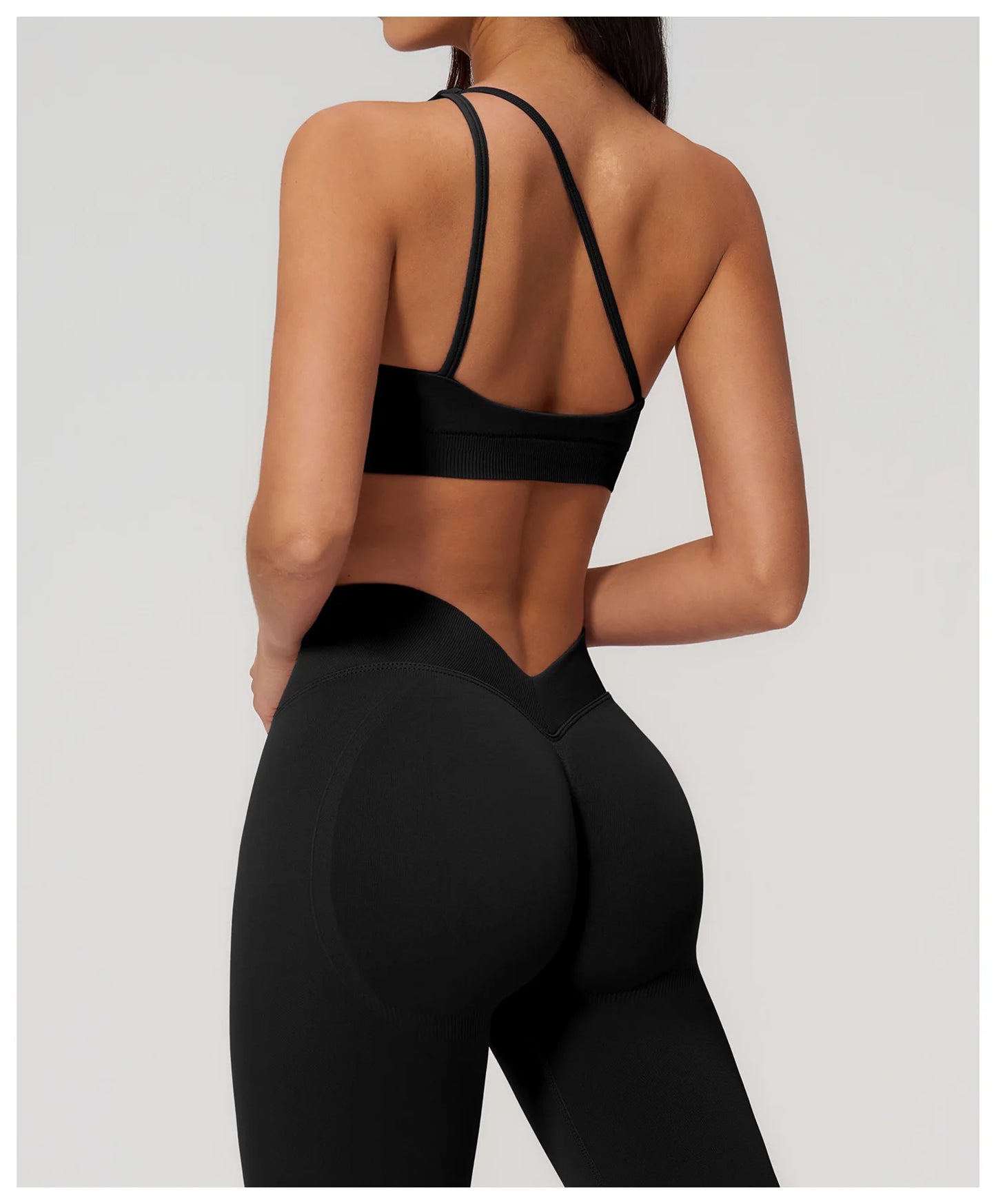 Sutiã Esportivo Sem Costura Feminino para Academia, Roupa Íntima Esportiva Feminina Respirável, Antichoque, com Alça Oblíqua, para Treino, Fitness e Yoga