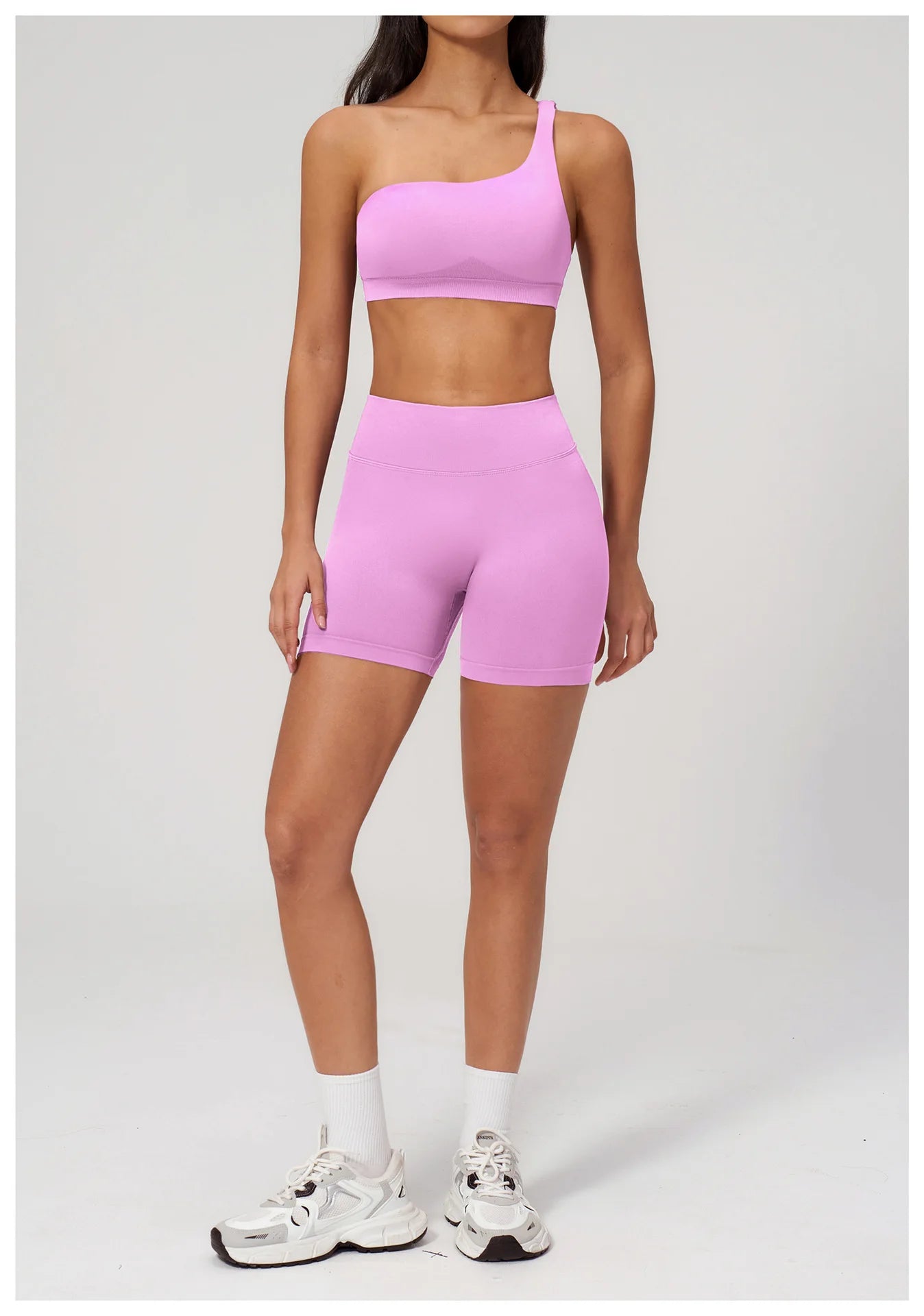 Sutiã Esportivo Sem Costura Feminino para Academia, Roupa Íntima Esportiva Feminina Respirável, Antichoque, com Alça Oblíqua, para Treino, Fitness e Yoga