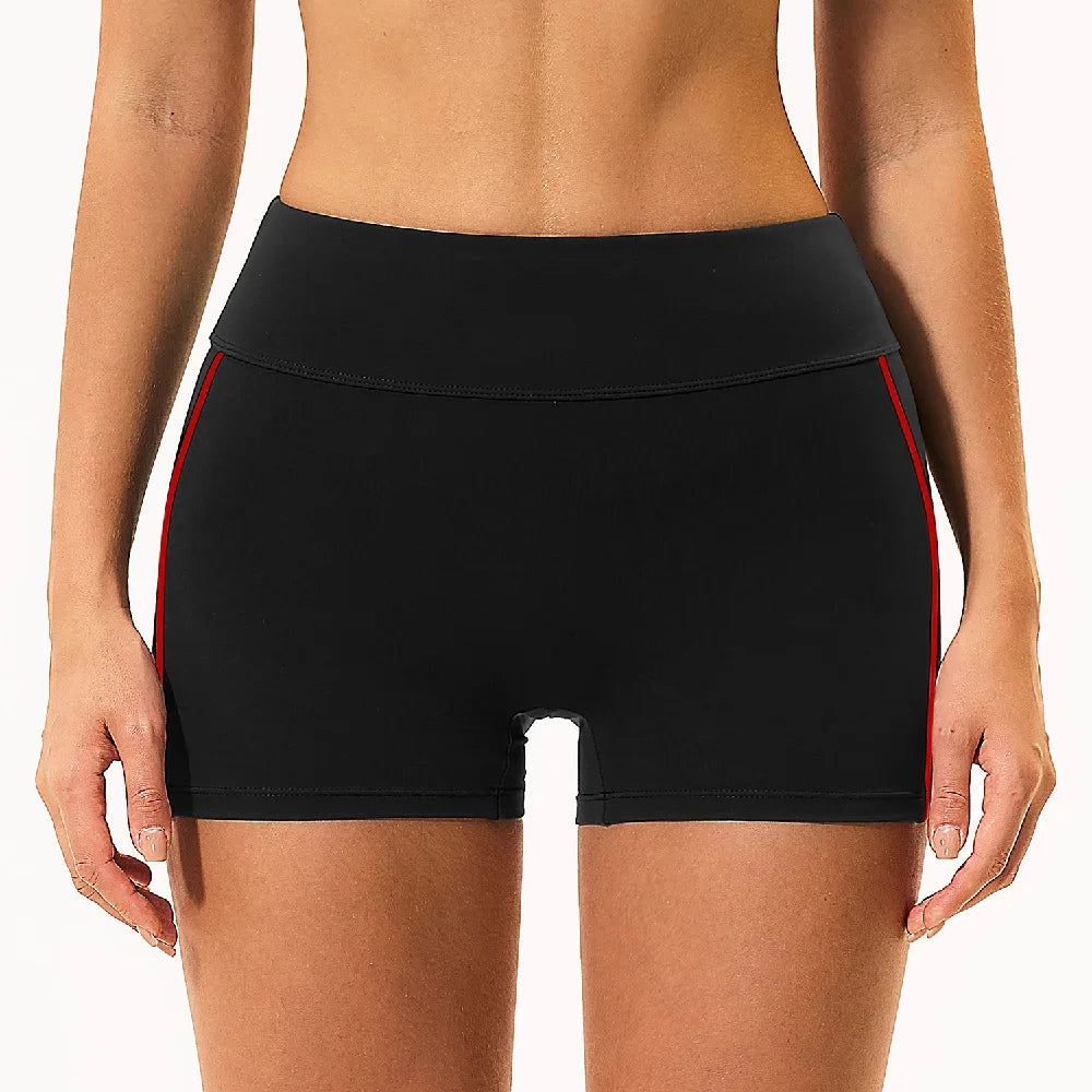 Shorts de Yoga Femininos de Cintura Alta para o Verão, Respiráveis, para Fitness, Corrida e Ciclismo, Leggings Curtas para Treino na Academia