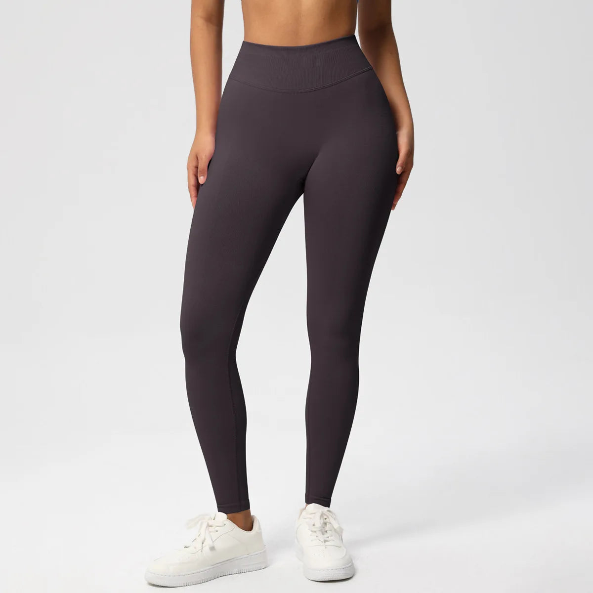 Calças de fitness sem costura das mulheres cintura alta yoga leggings alta elástica levantamento de bunda respirável esportes collants feminino ginásio leggings