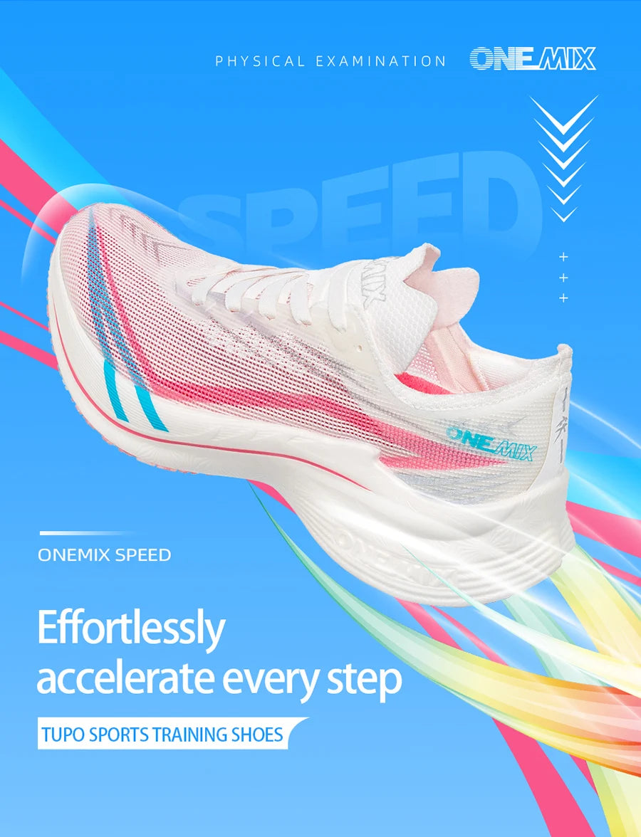 Tênis de Corrida ONEMIX 2026 Tupo Novo com Placa de Carbono para Maratona: Suporte Estável e Amortecimento Ultraleve para Absorção de Impacto