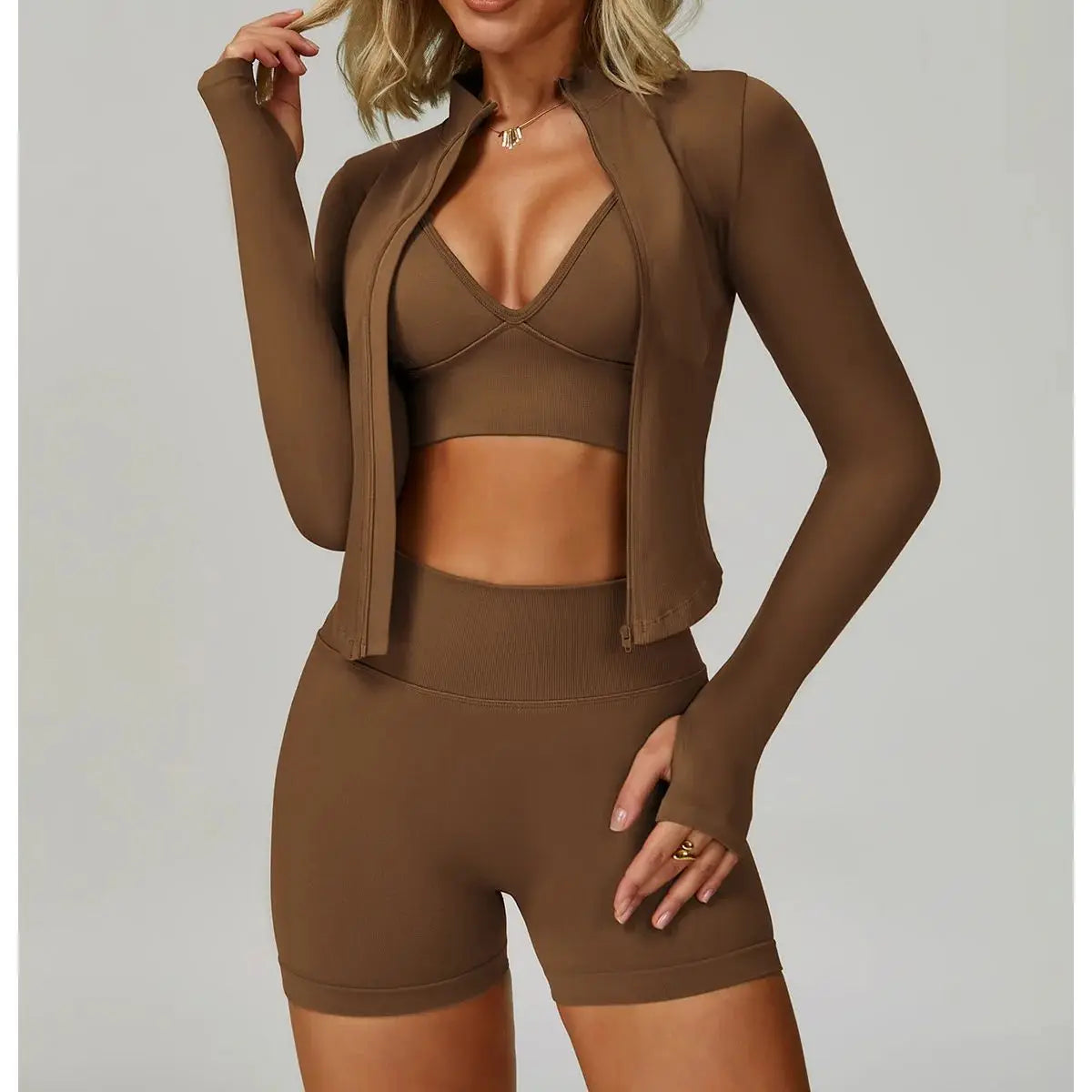 2/3 pçs sem costura esporte yoga conjunto feminino respirável cintura alta fitness sportwear feminino conjunto de roupa interior ginásio roupas de treino