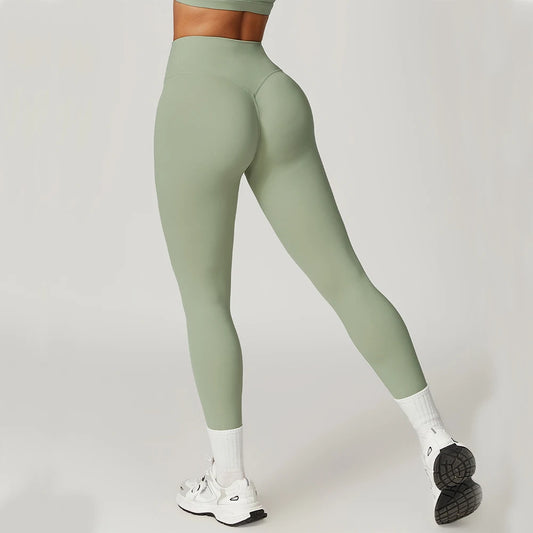 Ginásio feminino push up calças de yoga nu sentimento roupas esportivas elástico cintura alta nádega levantamento esportes fitness apertado sweatpants