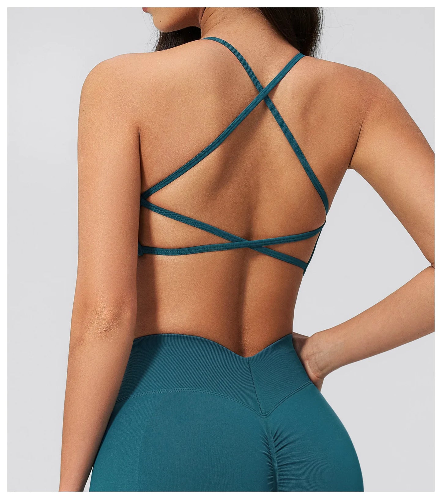 Sutiã Esportivo Feminino Sem Costura de Alto Suporte para Academia, Pilates, Yoga, Top Push-up para Corrida, Ciclismo e Treino, Roupa Íntima Fitness