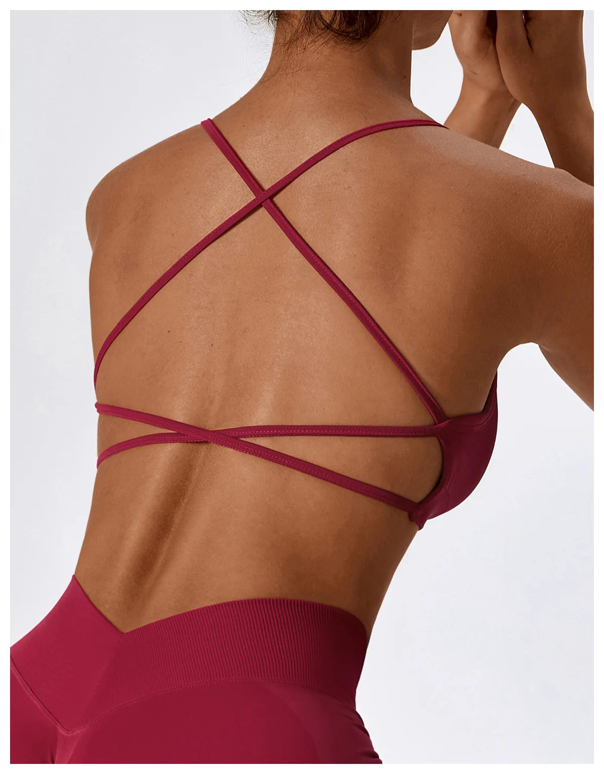 Sutiã Esportivo Feminino Sem Costura de Alto Suporte para Academia, Pilates, Yoga, Top Push-up para Corrida, Ciclismo e Treino, Roupa Íntima Fitness