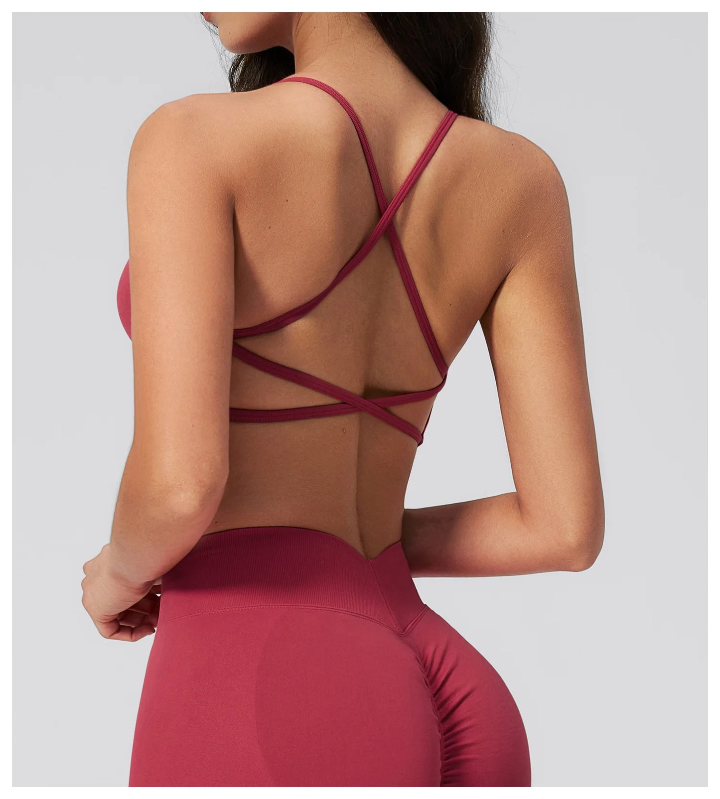 Sutiã Esportivo Feminino Sem Costura de Alto Suporte para Academia, Pilates, Yoga, Top Push-up para Corrida, Ciclismo e Treino, Roupa Íntima Fitness