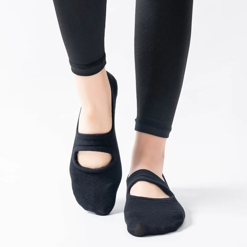 Meias aeróbica sem costas para pilates, dança, trampolim, fitness, chão, meias invisíveis para ioga