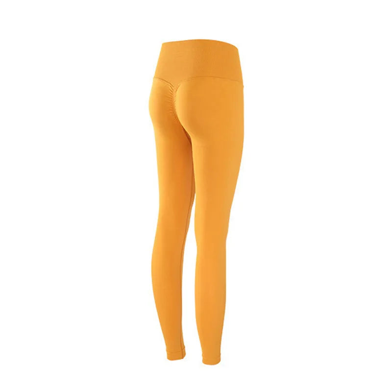 Calças Fitness Sem Costura para Mulheres, Cintura Alta, Justas, que Levantam o Bumbum, Calças Peach para Corrida, Exercício e Yoga, Leggings Justas Femininas