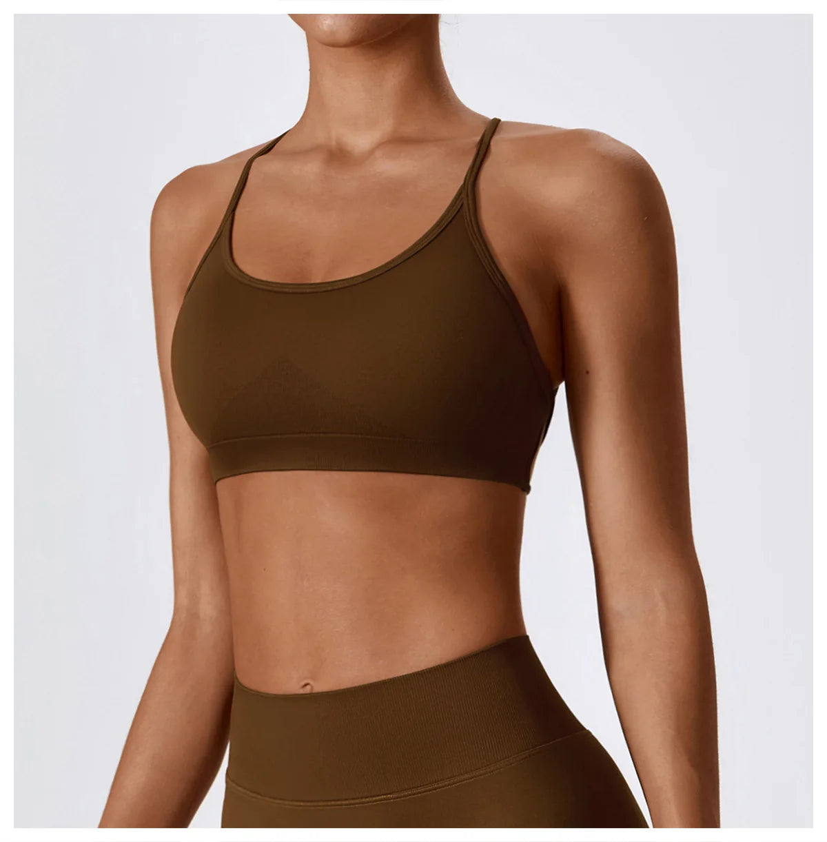 Sutiã Esportivo Feminino Sem Costura de Alto Suporte para Academia, Pilates, Yoga, Top Push-up para Corrida, Ciclismo e Treino, Roupa Íntima Fitness